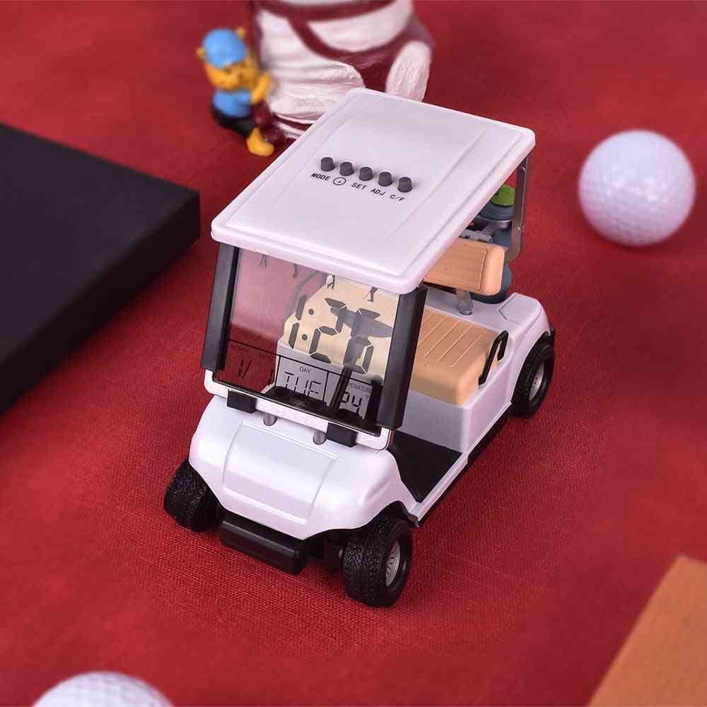 Multi-functional Electronic Alarm Clock, Trainer Metal, Golf Cart Model