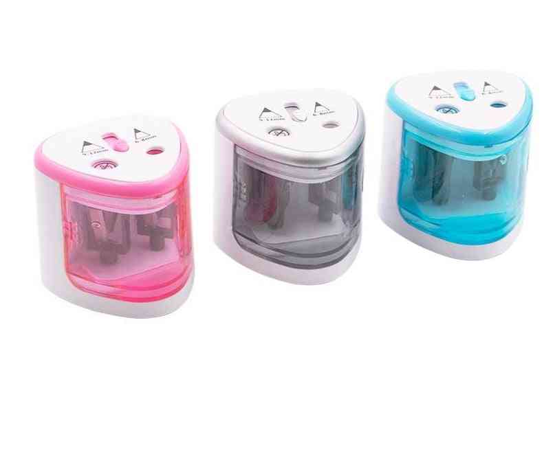 Double Holes Automatic Electric Pencil Sharpener