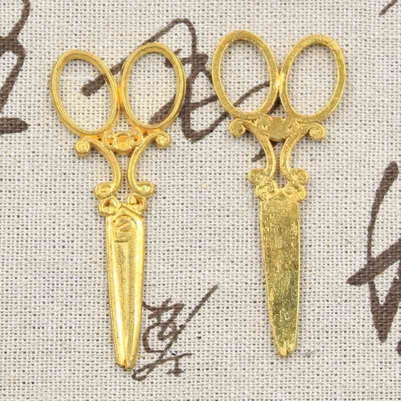 5pcs Charms Sewing Scissors Antique Pendant