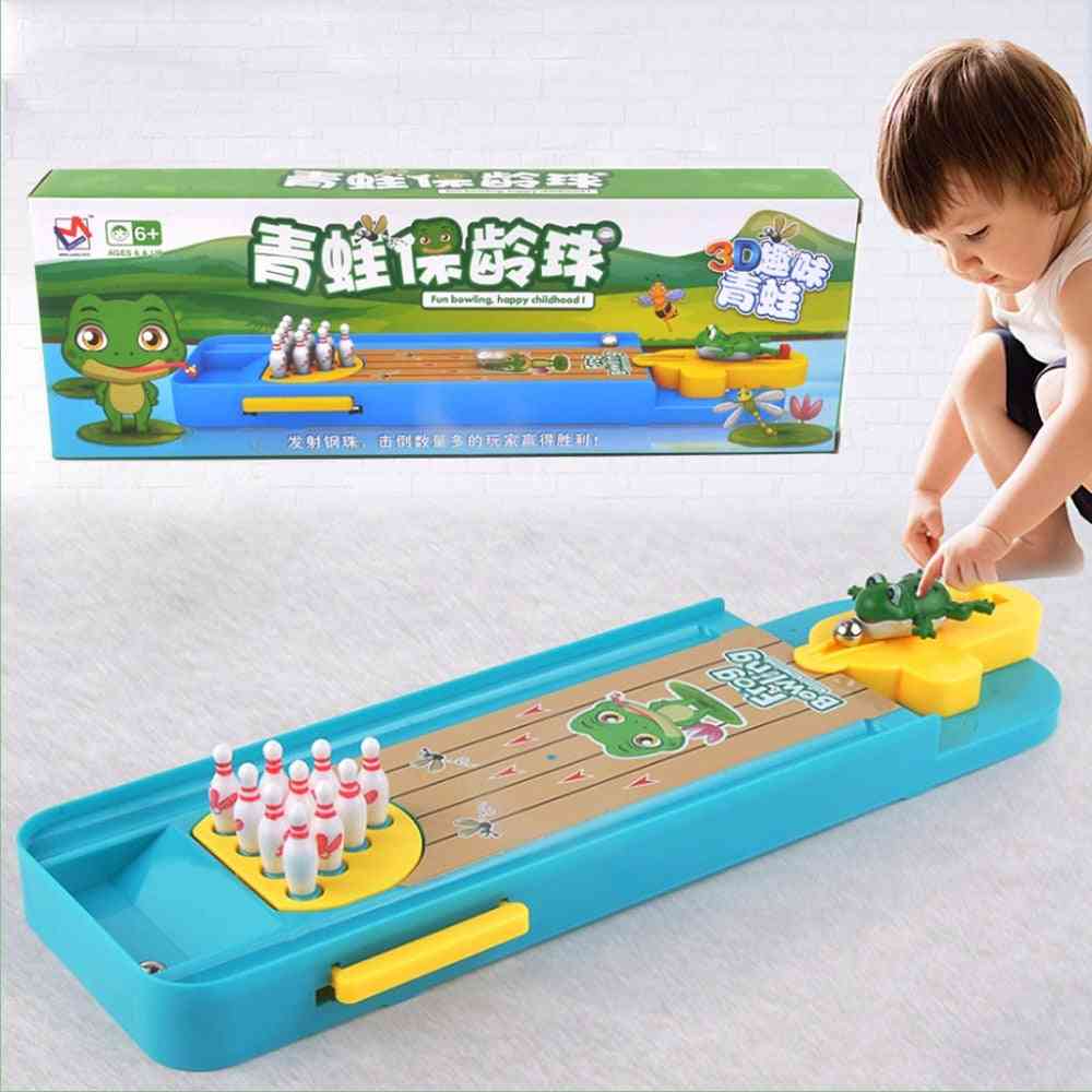 Børn mini desktop frø bowling legetøjssæt