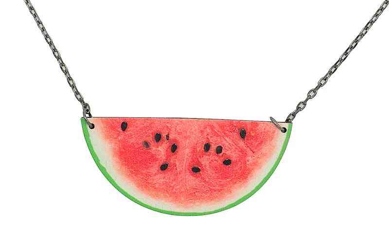 Vandmelon mønster halskæde #6108