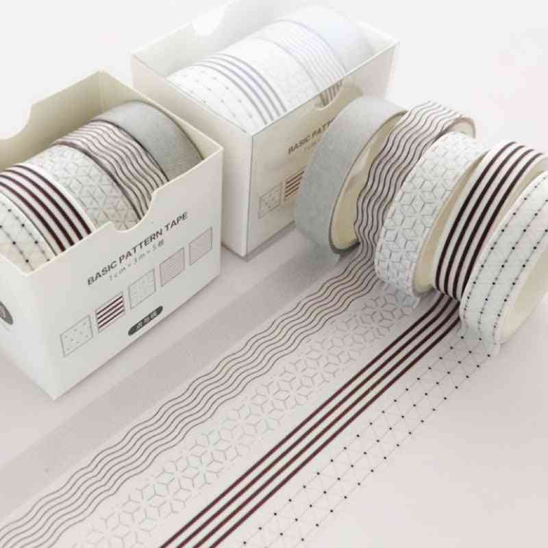 5pcs/set Printing Washi Tape Set Diy Masking Cute Stickers School Stationery Crafts