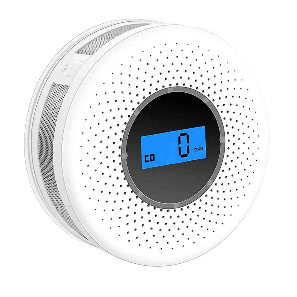 Led Digital Gas Smoke Alarm Co Carbon Monoxide Detector Voice Warn Sensor