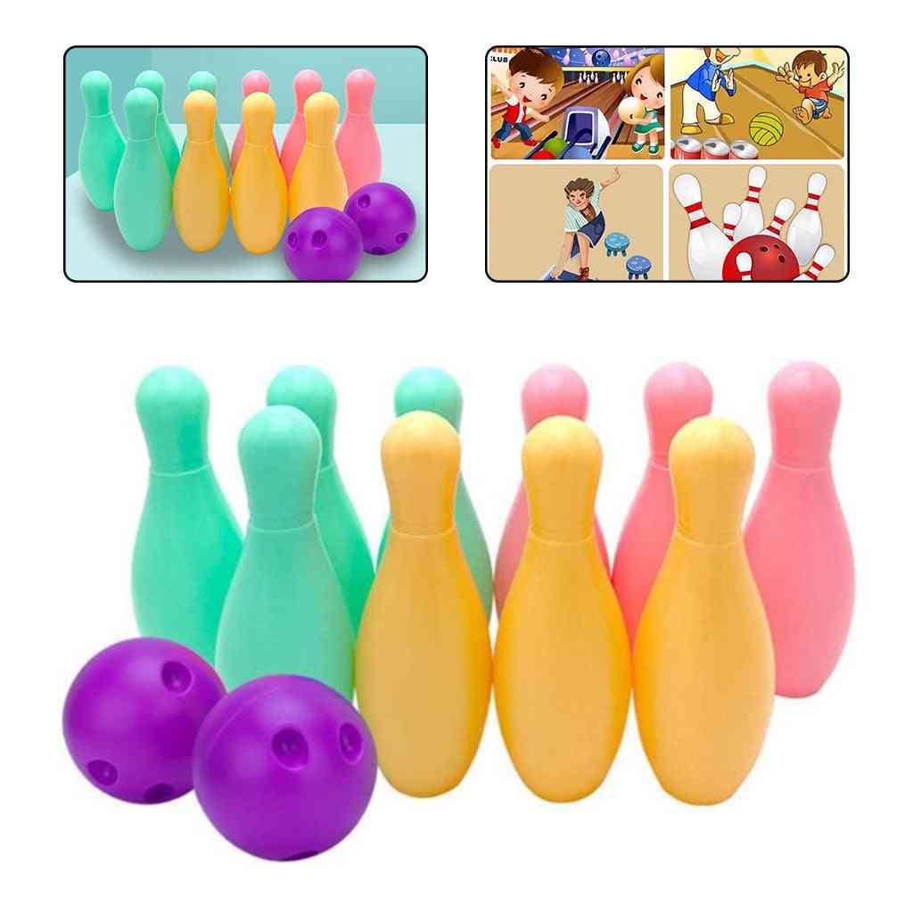 Viacfarebné plastové bowlingové loptičky pre deti od 3 rokov a batoľatá