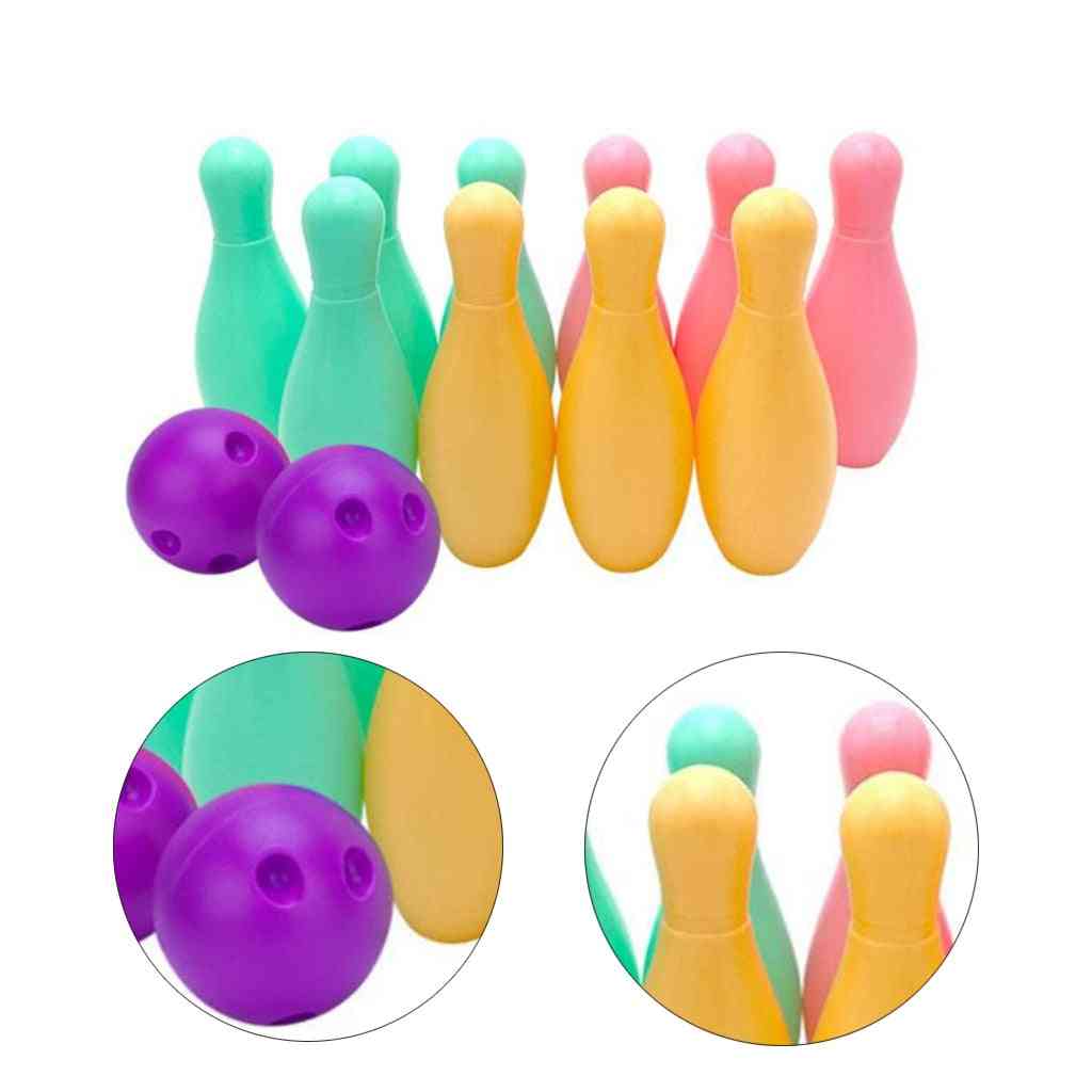 Viacfarebné plastové bowlingové loptičky pre deti od 3 rokov a batoľatá