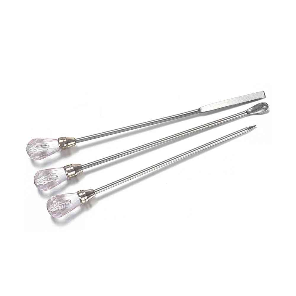 Resin Spoon Tweezers Pick-up Poke Needle Spoon Tools