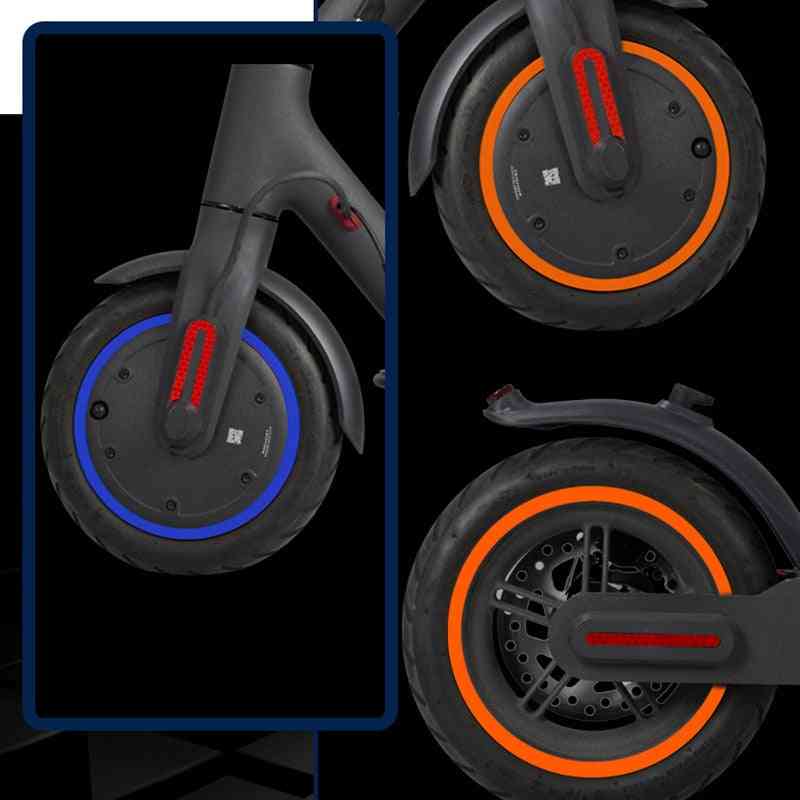 Electric Scooter- Wheel Hubs, Protective Reflective Sticker