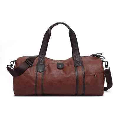 Men's Retro Duffle, Pu Leather Sports Handbag