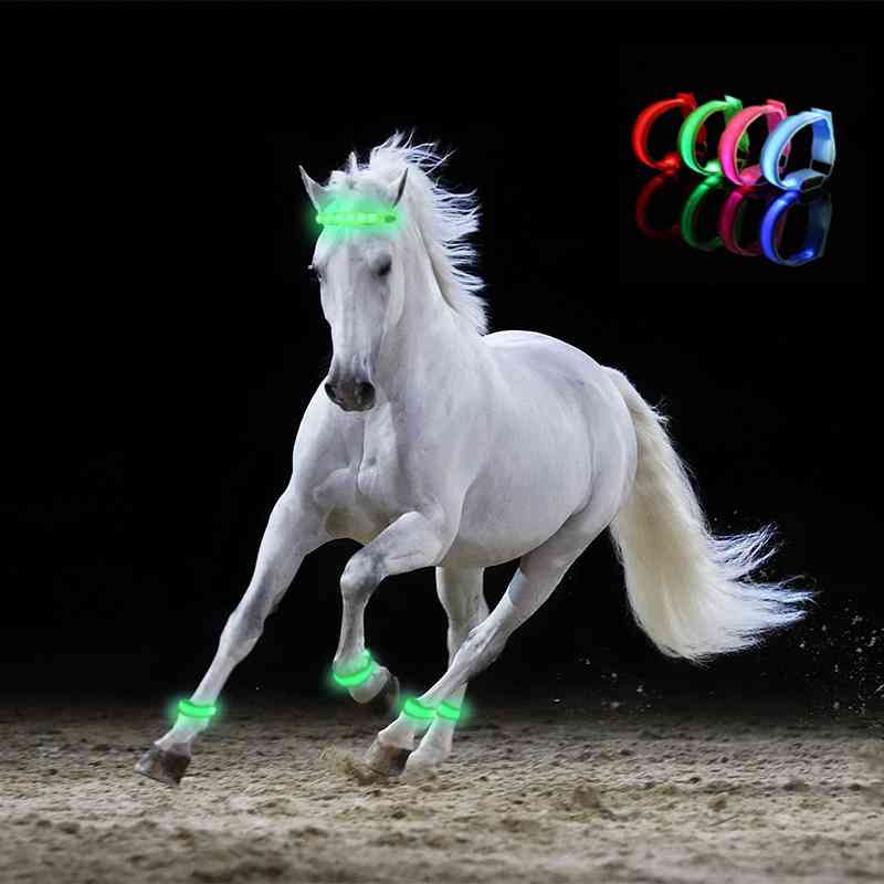 LED osvětlení koňské nohy bezpečnostní pás popruhy na koni pro noční jízdu