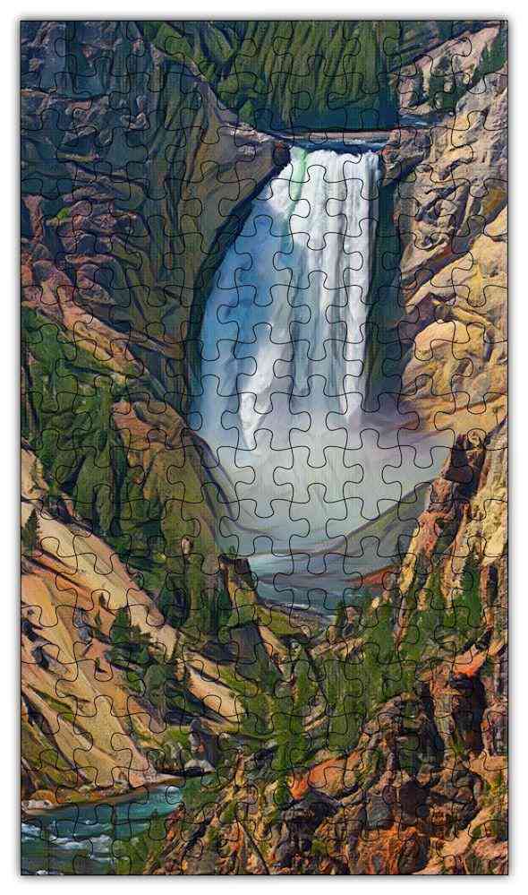 Yellowstone Falls Wood Puzzle #6706