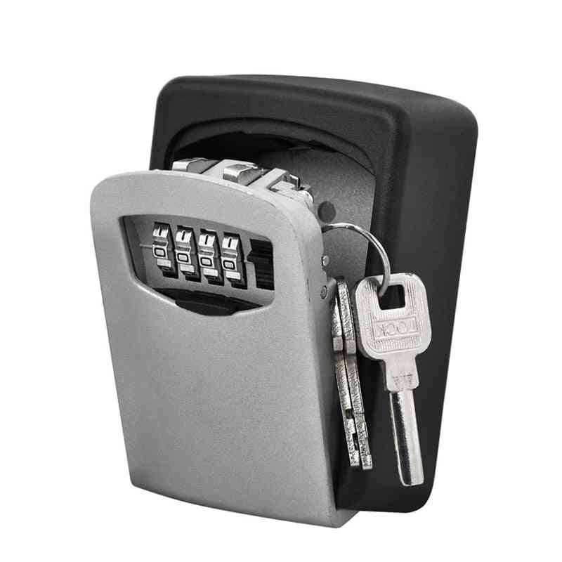 Key Storage Lock Box, Wall Mount Holder 4 Digit Combination