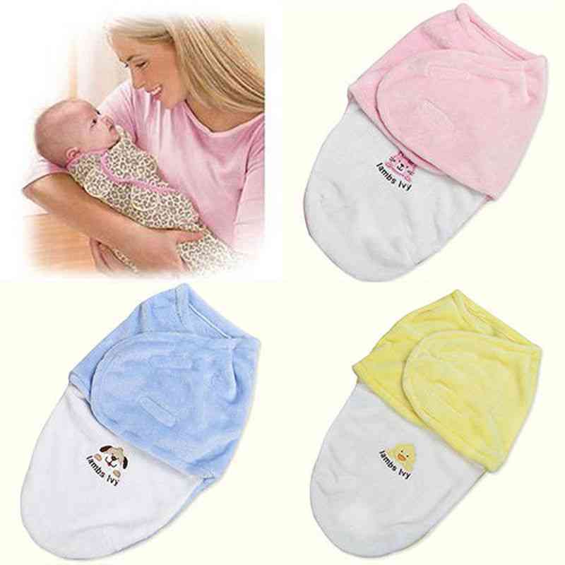 Newborn Baby Warm Cotton Swaddling Blanket, Sleeping Bag Warp