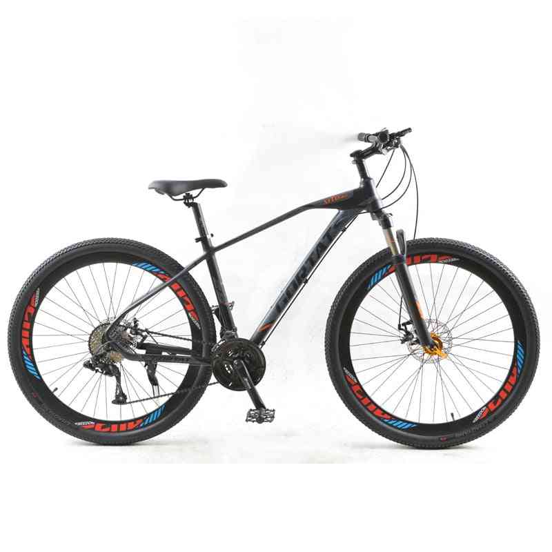 Kolesarsko gorsko kolo, cestna kolesa, okvir iz aluminijeve zlitine, spremenljiva hitrost, zavore z dvema diskoma