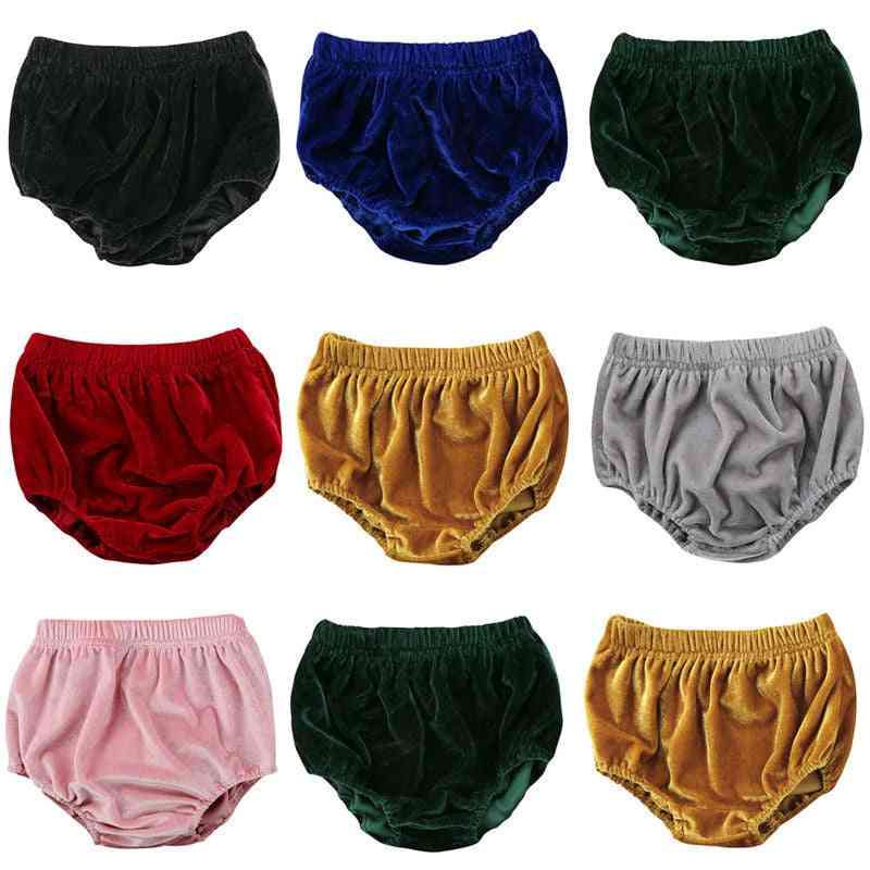 Baby Velvet Bottoms Infant Shorts, Diaper Cover Panties