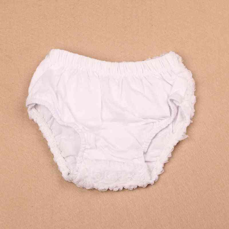 Newborn Bow Ruffle Cotton, Baby Girl Bloomers Diaper Cover Panties
