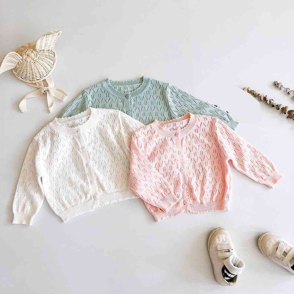Baby Girl Princess Thin Air-conditioning Shirt, Knitted Coat