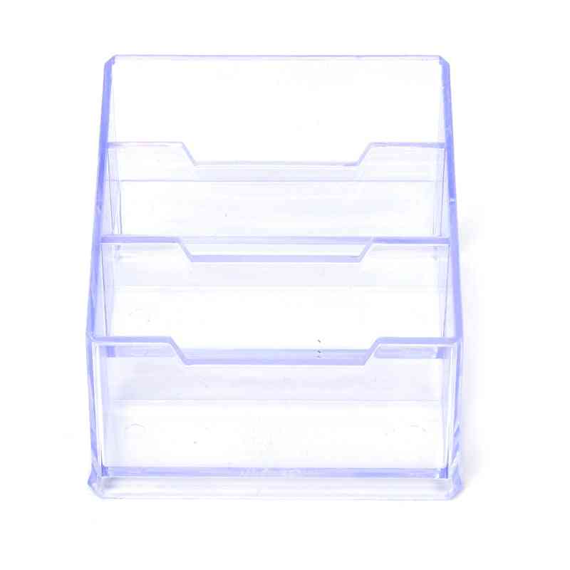 2/3tier Plastic Acrylic Business Id Card Desk Stand Holder, Office, School Stationery