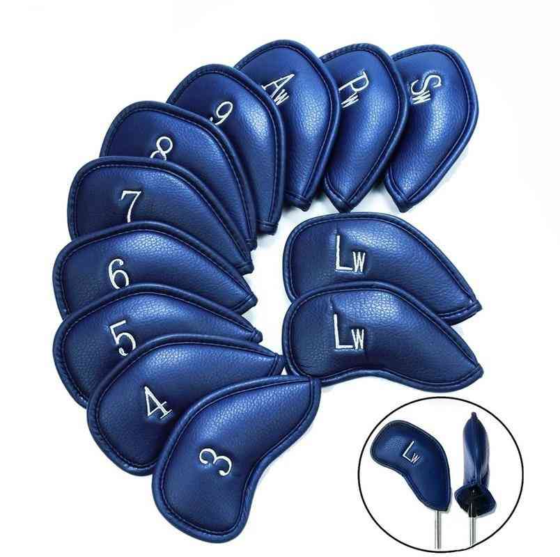 Deluxe Synthetic Leather Golf Iron Head Covers