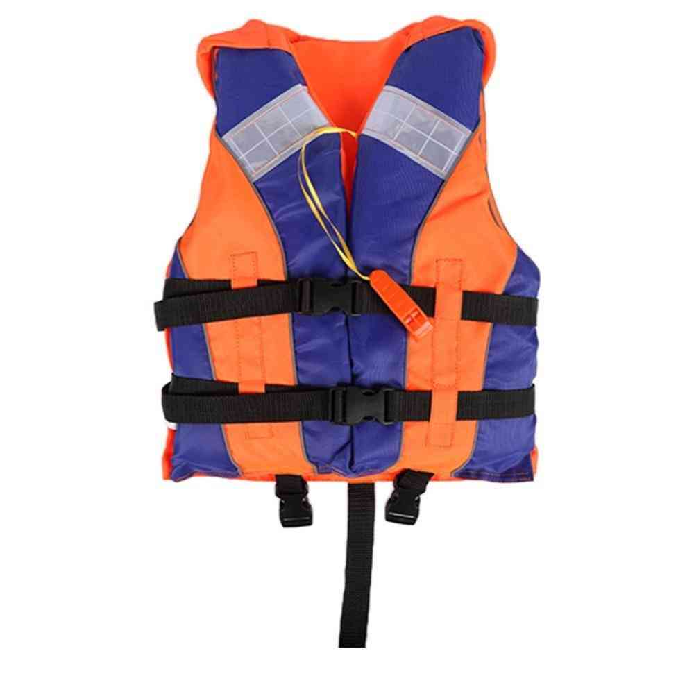 Swimming Boating Life Vest With Whistle Reflective Strips