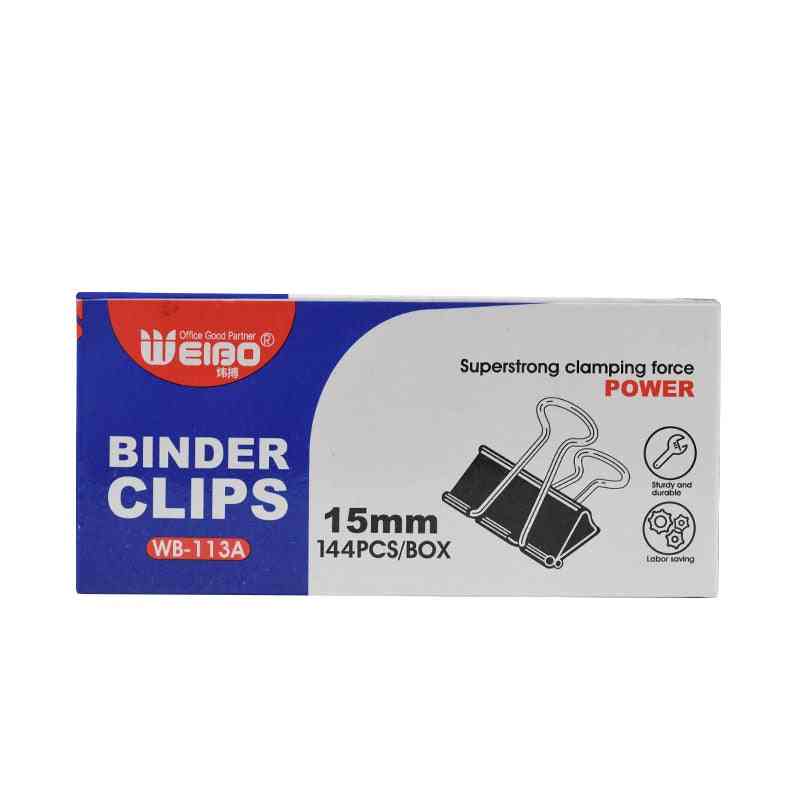 Metal Binder Clips, Home, Office, Books, File Paper Clip, Strong Clamping Force, Easy Classification