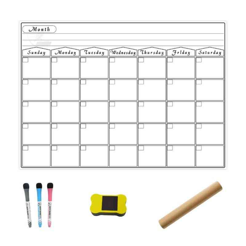 A3 magnetický mesačný plánovač tabuľa kalendár chladnička kresba bulletin