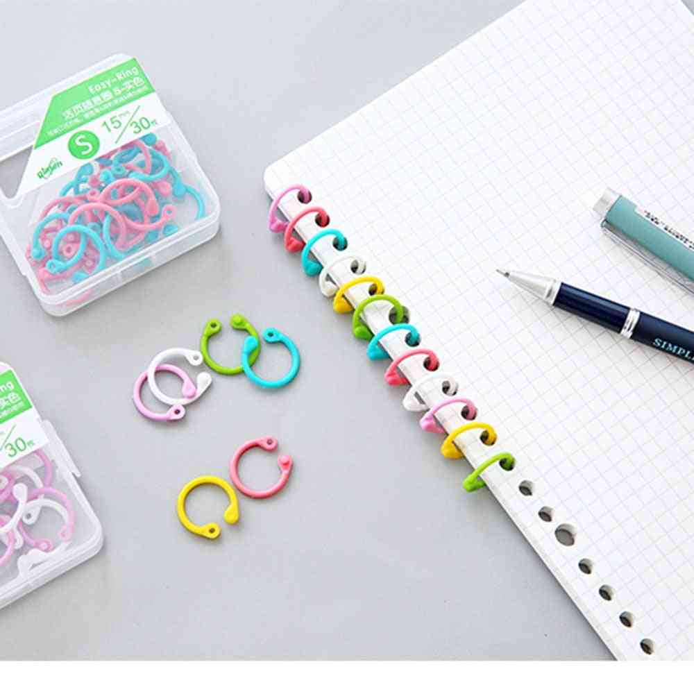 Ring-clip For Paper Book, Loose Leaf Binder Circle Keychain Ring