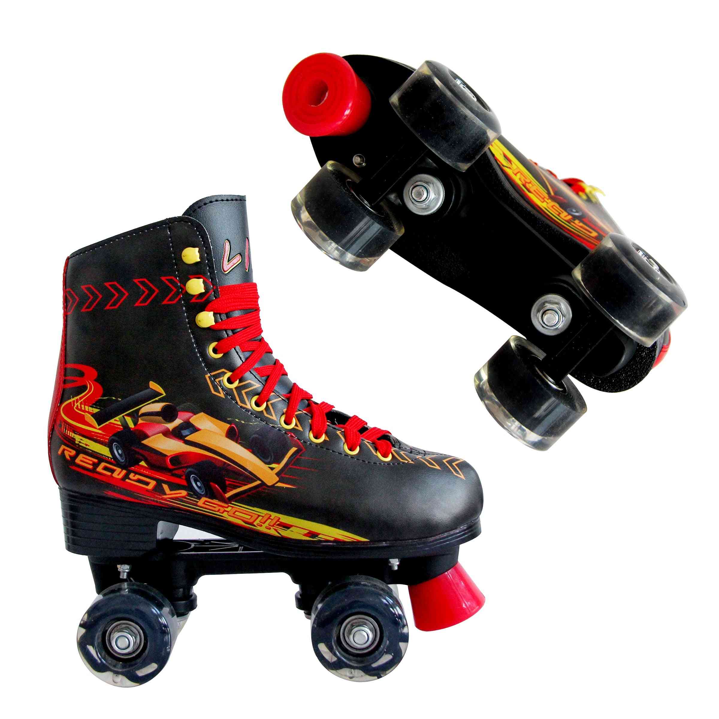 Led ľahké vyvážené korčule, dvojité kolieskové korčule_obuv