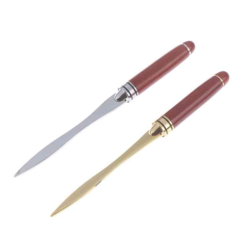 Stainless Steel- Wood Handle, Letter Opening, Cut Paper Knife