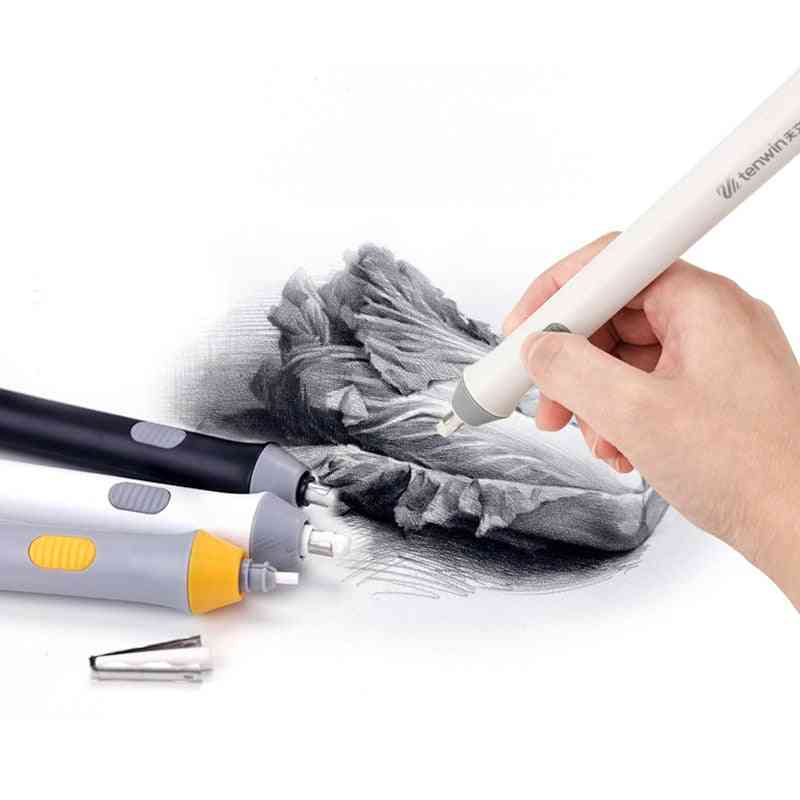 Electric Replacement Pencil Refill Rubber Eraser School Students Painting Stationery
