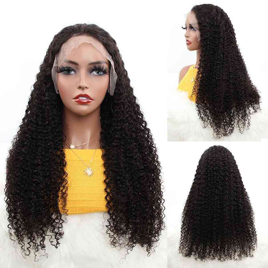 Kinky Curly- Human Hair Wigs With Lace Frontal