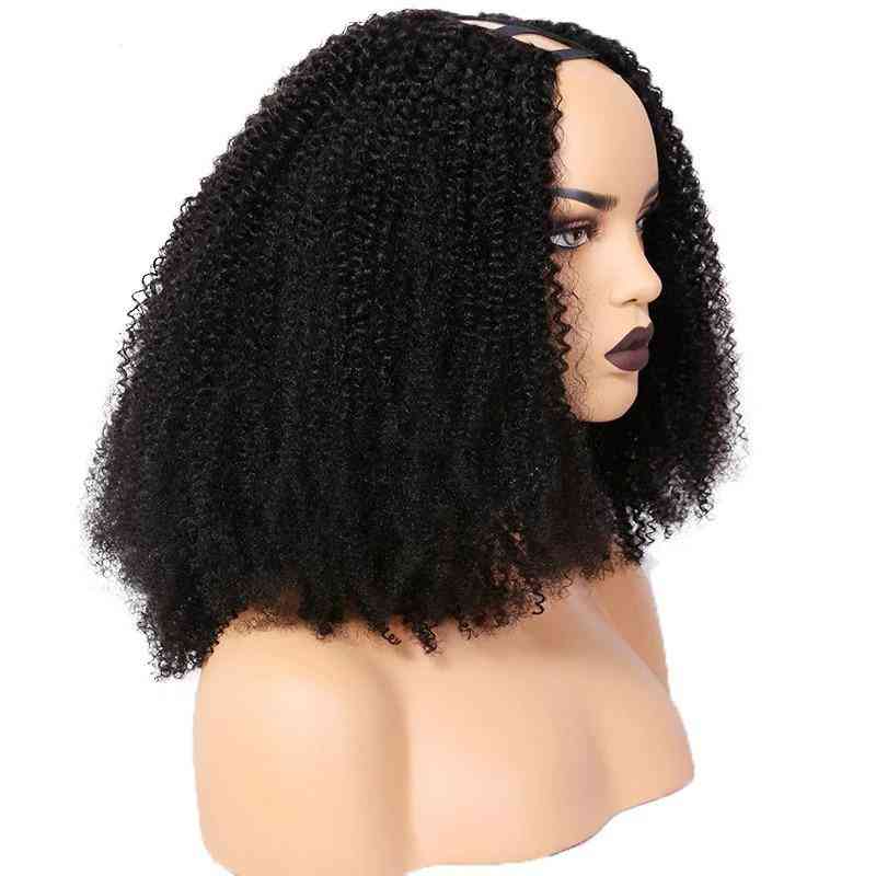 Rozevřené paruky afro výstřední kudrnaté paruky z lidských vlasů