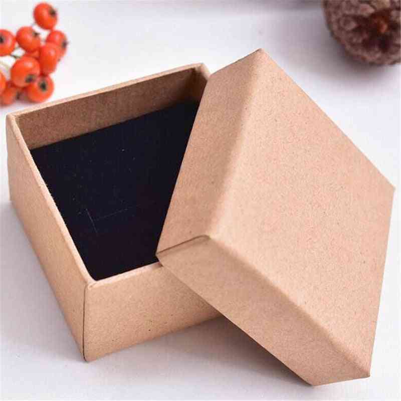Kraft Paper Jewelry Boxes, Box, Ring Necklace, Multicolor Simple Style