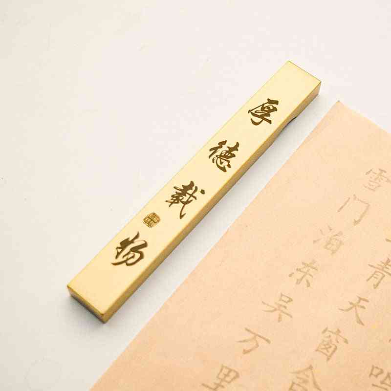 Mosadzné ťažítka čínska kaligrafia maľba ťažítka pisa papeles drážkované ťažítko kefa zvyšok papier lisovacia podpera