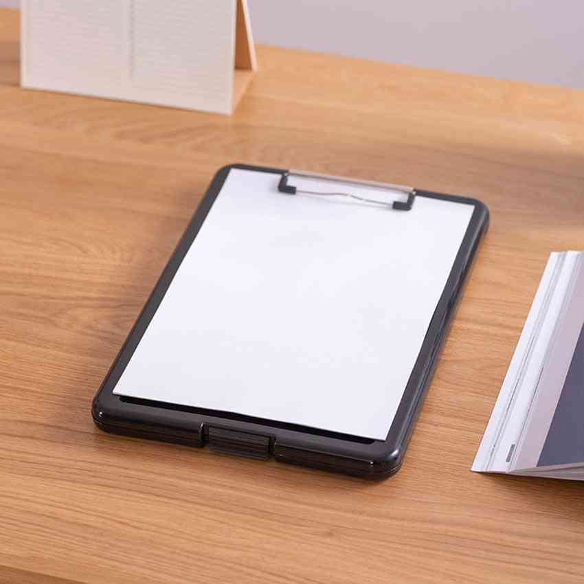 Multifunctional Document Box Clipboard With Pen Slot