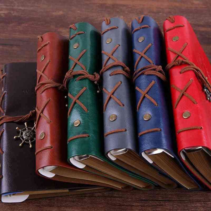 Pu Leather Retro Spiral Notebook / Diary