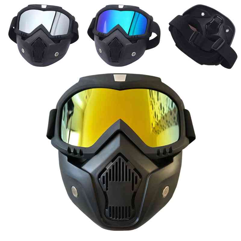 Windproof Motocross Protective Glasses Safety Goggles With Mouth Filter