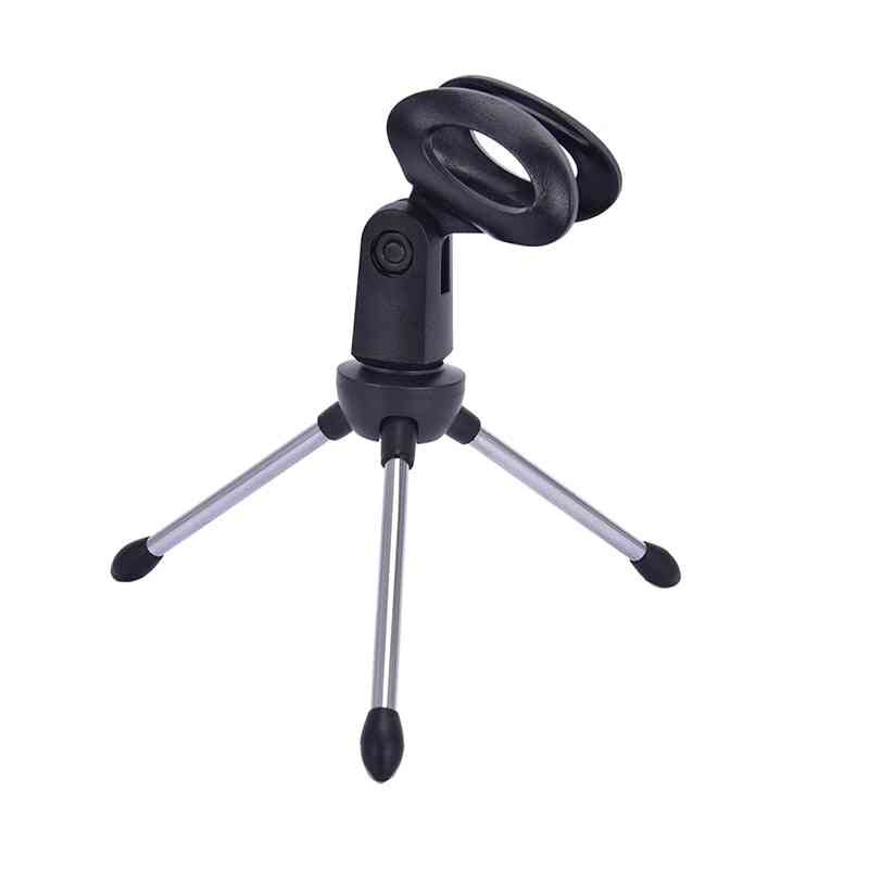 Adjustable- Mini Portable, Table Tops Microphone, Tripod Holder, Stand Bracket