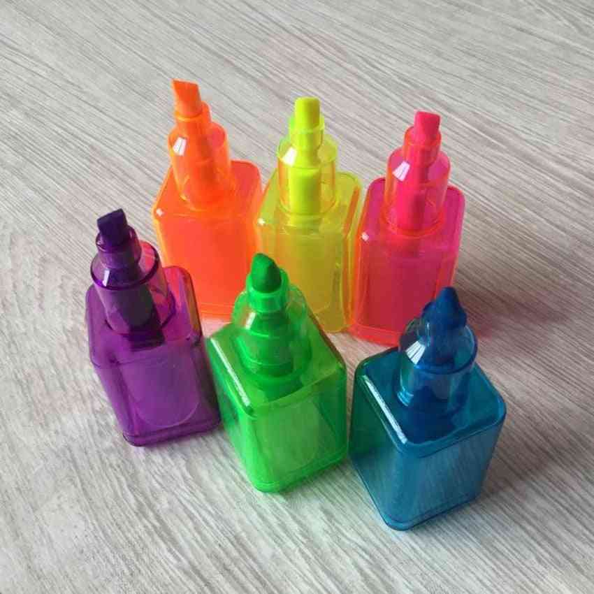 Nail-polish Bottle Shape Highlighters Creative Marker Pens