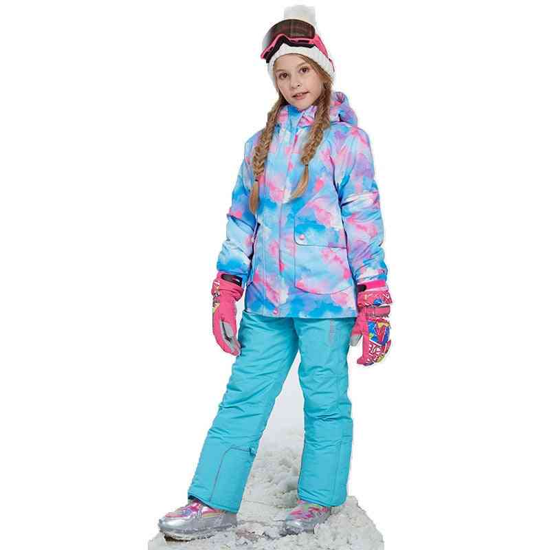 Zimní outdoorová lyžařská bunda a kalhotová outdoorová sada oblečení