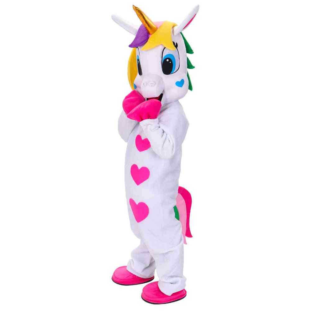 White Unicorn - Horse Mascot Costume