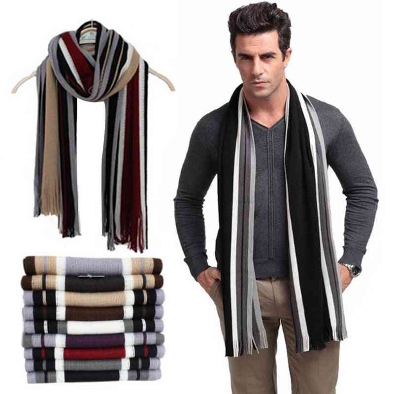 Fashion Designer Men Winter Warm Classic Cashmere Scarf