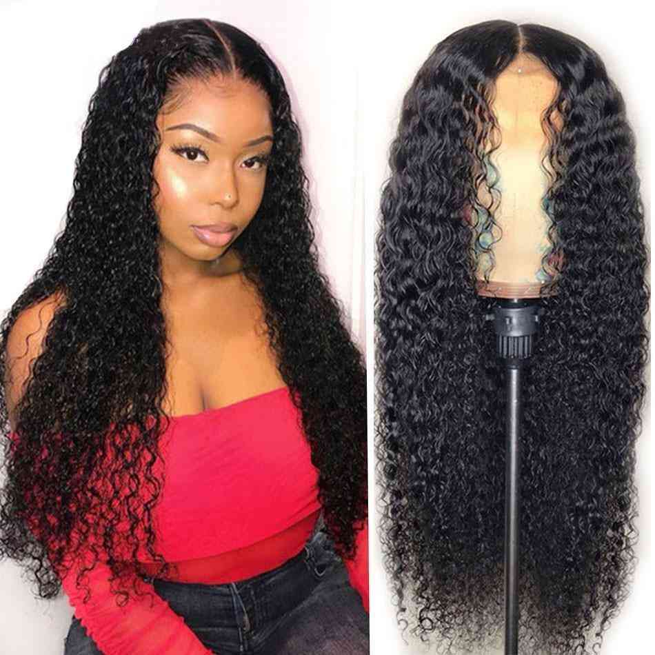 Beumax Water Curl 4x4 Lace Closure Human Hair Wigs