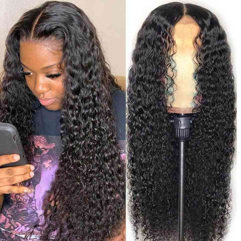 Deep Curly Human Hair Wigs With 13x4 Lace Frontal 180% Density 150%