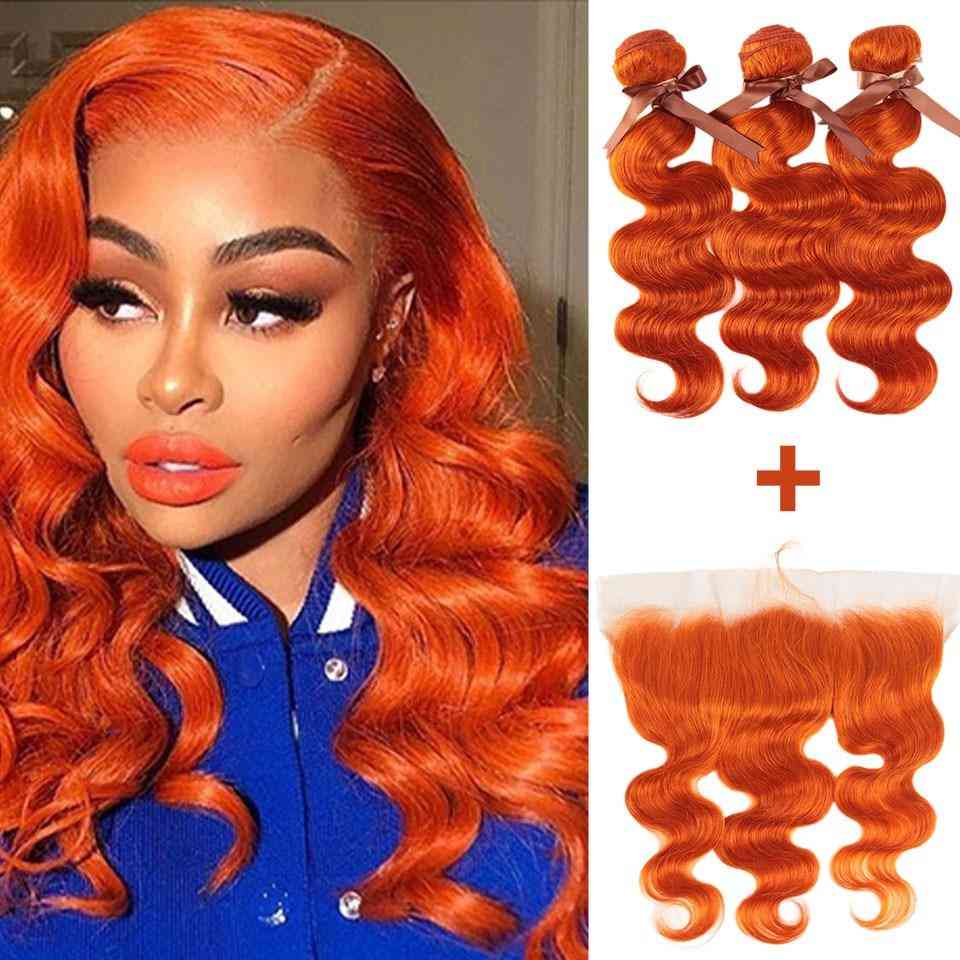 Body Wave Bundles With Closure Blonde Frontal Remy Hair