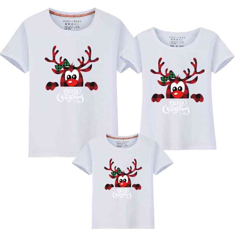 Familjens jul- pappa mamma, barn t-shirts set-c