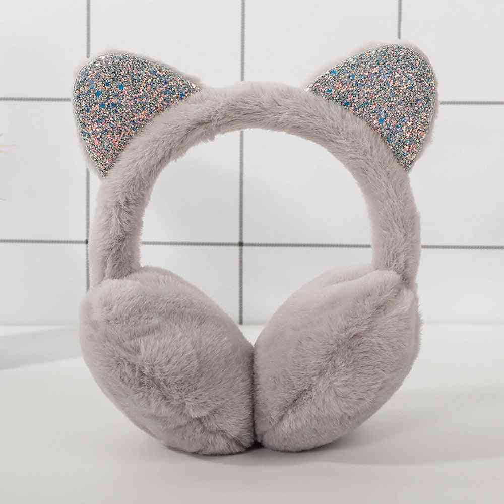 5 -farebné detské roztomilé mačacie uši zimné vonkajšie teplé chrániče uší