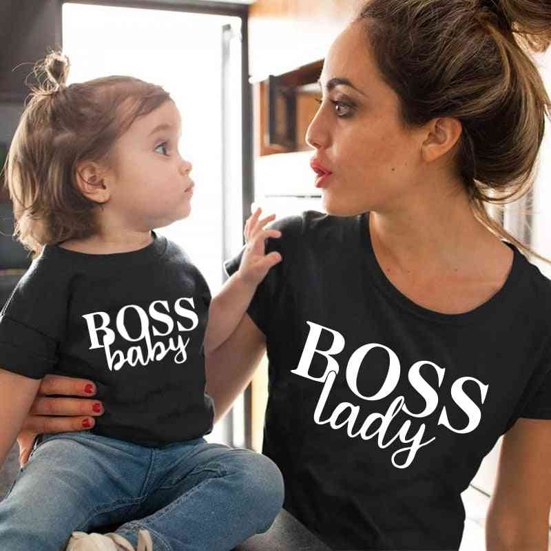 Cotton- Outfits Mother And Daughter, T-shirt