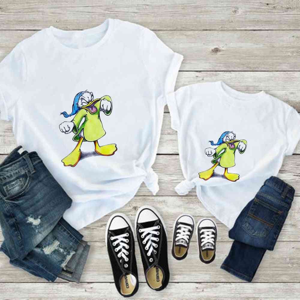 Mouse Print T-shirt, Short Sleeve Baby Tops