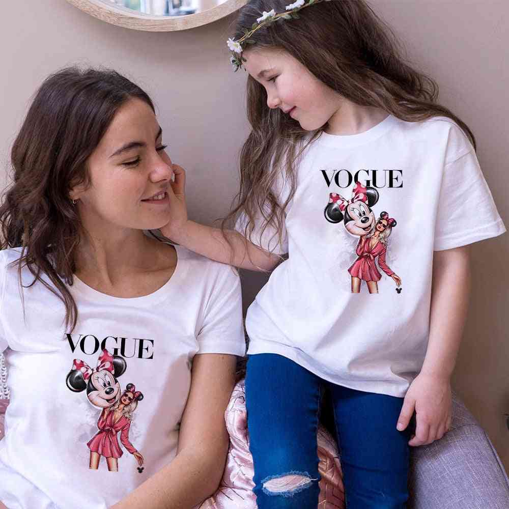 T-shirt da donna, t-shirt con stampa topo, top per bambini