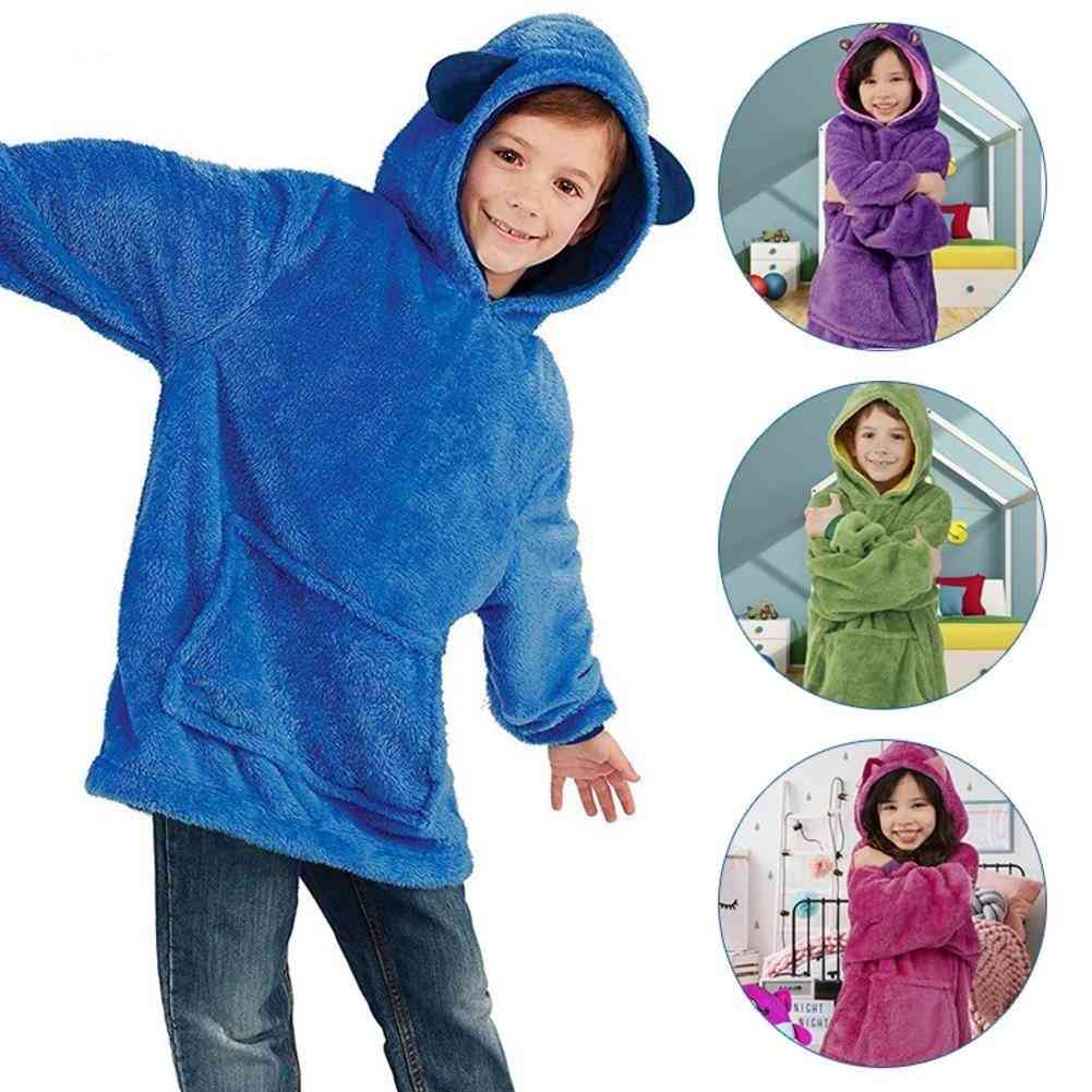 Felpa coperta per bambini, felpa con cappuccio indossabile a forma di animale domestico